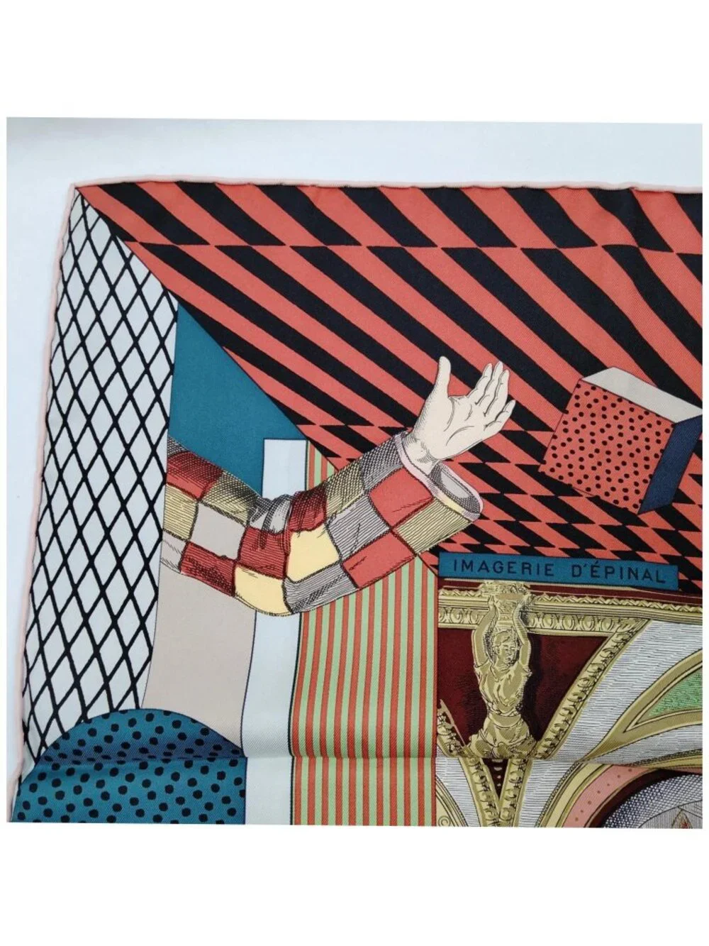 Authentic Hermès Grand Théâtre Nouveau Carré 90 Silk Scarf